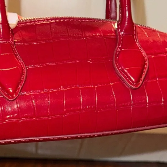 Mango Red Crocodile-Embossed Mini Bag - Picture 8 of 8